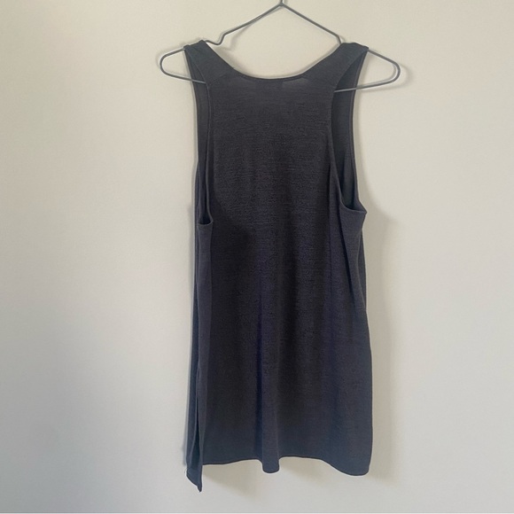 Wilfred Free | Aritzia Grey/Black Marled Flowy Scoop-Neck Tank Top Size Small - Picture 5 of 5